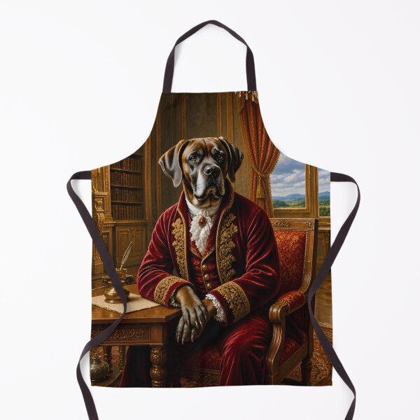 Item preview, Aristocrat Dog in Red Velvet Coat designed and sold by TinCatOutPost.