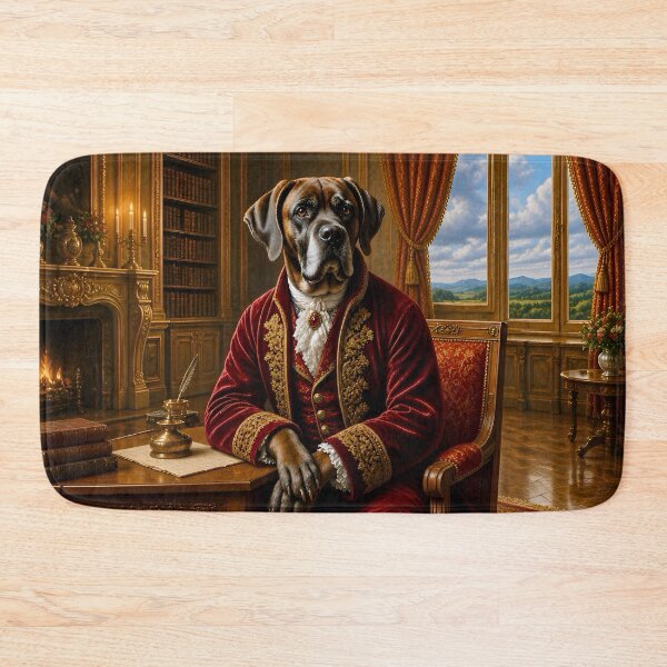 Item preview, Aristocrat Dog in Red Velvet Coat designed and sold by TinCatOutPost.