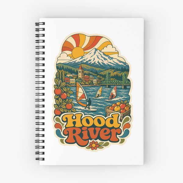 Item preview, Hood River USA Travel Souvenir - Retro Illustration designed and sold by VisualArtsOasis.