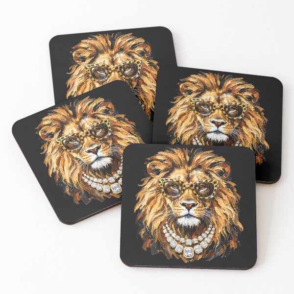 Item preview, Glam Lion Sunglasses Bling Big Cat Lover Cool Wild Animal designed and sold by Mykittens69.