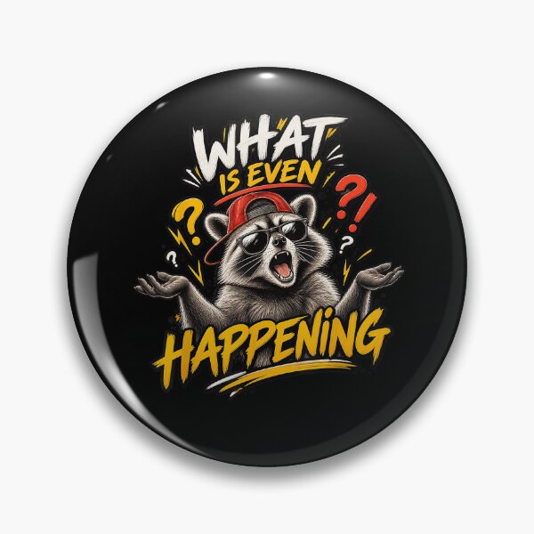Item preview, What Is Even Happening Funny Confused Raccoon designed and sold by NoeValdric.