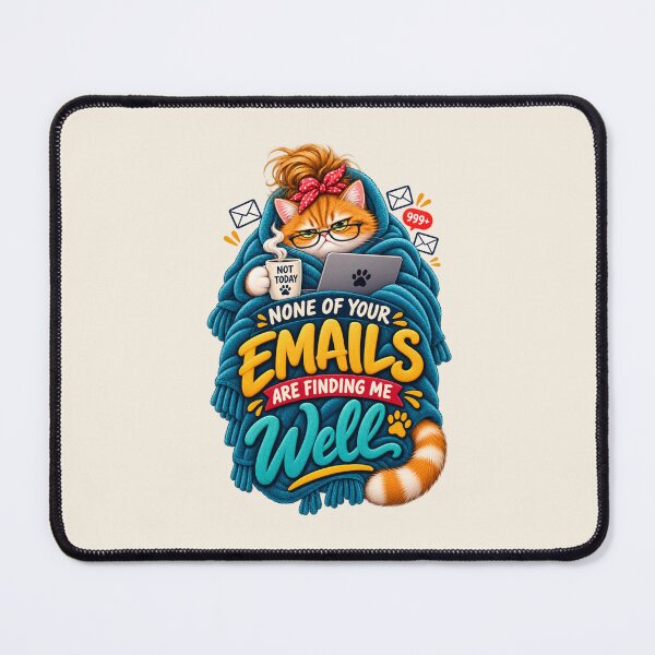 Item preview, None of Your Emails Are Finding Me Well Cat Work From Home Office Humor designed and sold by PunchDrop.