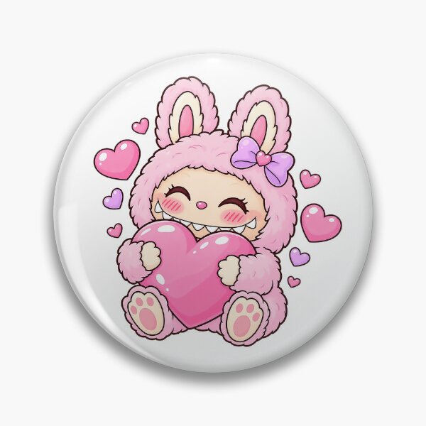 Item preview, Labubu, hugging a giant heart designed and sold by Imprearte.