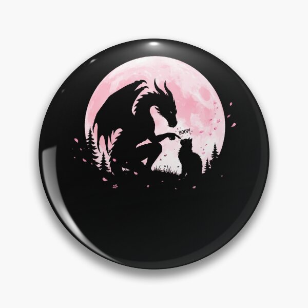 Item preview, Dragon Boop Cat Under Full Moon Funny Cute Fantasy Night designed and sold by Mykittens69.