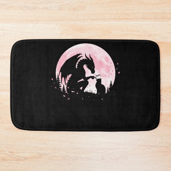Item preview, Dragon Boop Cat Under Full Moon Funny Cute Fantasy Night designed and sold by Mykittens69.