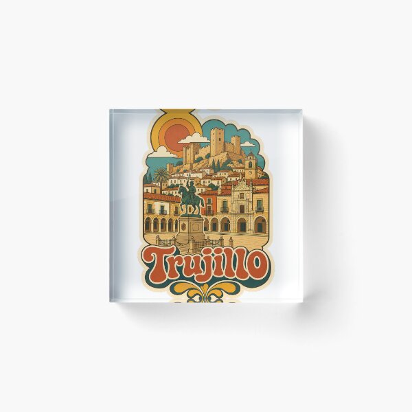 Item preview, Trujillo Spain Travel Souvenir - Retro Illustration designed and sold by VisualArtsOasis.