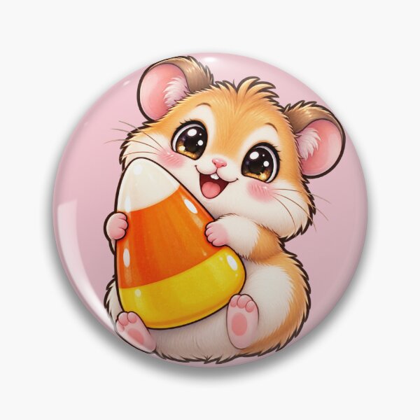 Item preview, Kawaii Halloween Hamster Sticker Art – Cute Chibi Candy Corn Illustration designed and sold by MagicMakerPh.