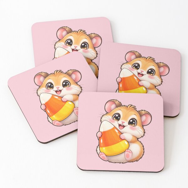 Item preview, Kawaii Halloween Hamster Sticker Art – Cute Chibi Candy Corn Illustration designed and sold by MagicMakerPh.