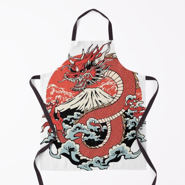 Item preview, Crimson Dragon and Mount Fuji: Traditional Japanese Art Style designed and sold by appareshop88.