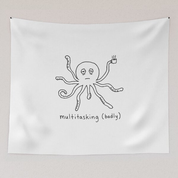 Item preview, Multitasking Badly - Tired Octopus designed and sold by BadDrawingClub.