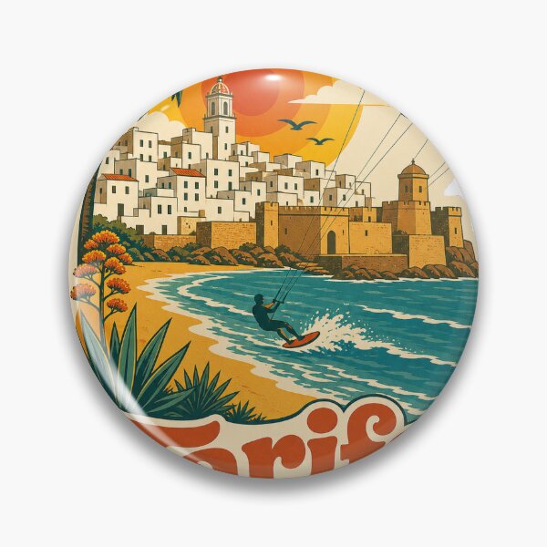 Item preview, Tarifa Spain Travel Souvenir - Retro Illustration designed and sold by VisualArtsOasis.