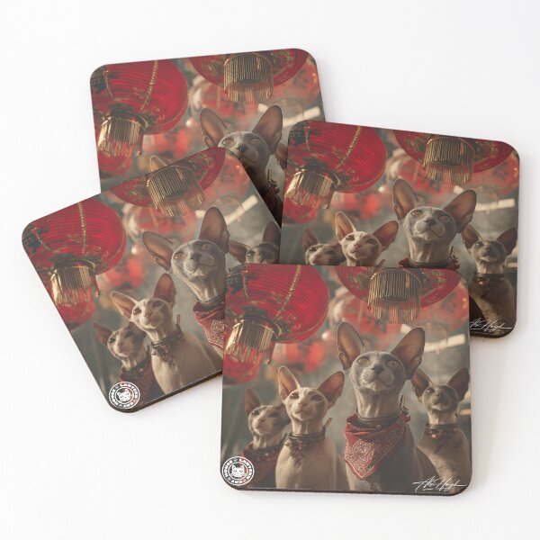 Item preview, Crimson Order Lantern Cats designed and sold by LightMagicUK.