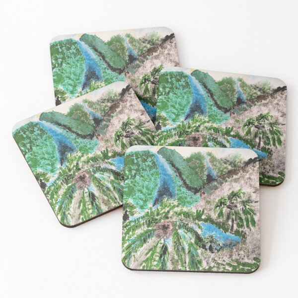 Item preview, Mountain with Waterfalls designed and sold by Aquamarineelle.