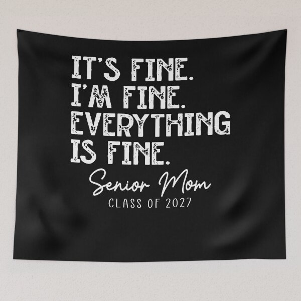 Item preview, Retro I'M Fine Everything Is Fine Senior Mom Class Of 2027 designed and sold by Mykittens69.