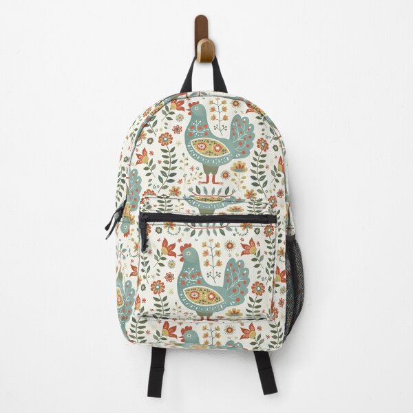 Item preview, Scandinavian Folk Art, Floral Chicken designed and sold by xiao xuans.