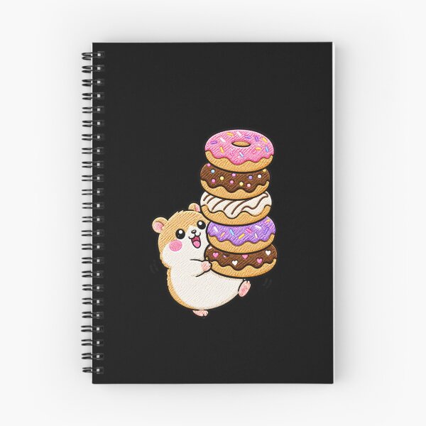 Item preview, Overloaded Hamster Carrying Donuts Kawaii Embroidery Patch designed and sold by ColorSplash123.