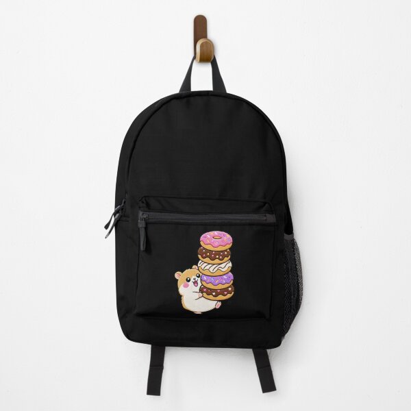 Item preview, Overloaded Hamster Carrying Donuts Kawaii Embroidery Patch designed and sold by ColorSplash123.