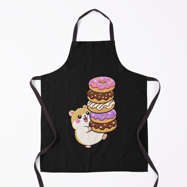 Item preview, Overloaded Hamster Carrying Donuts Kawaii Embroidery Patch designed and sold by ColorSplash123.