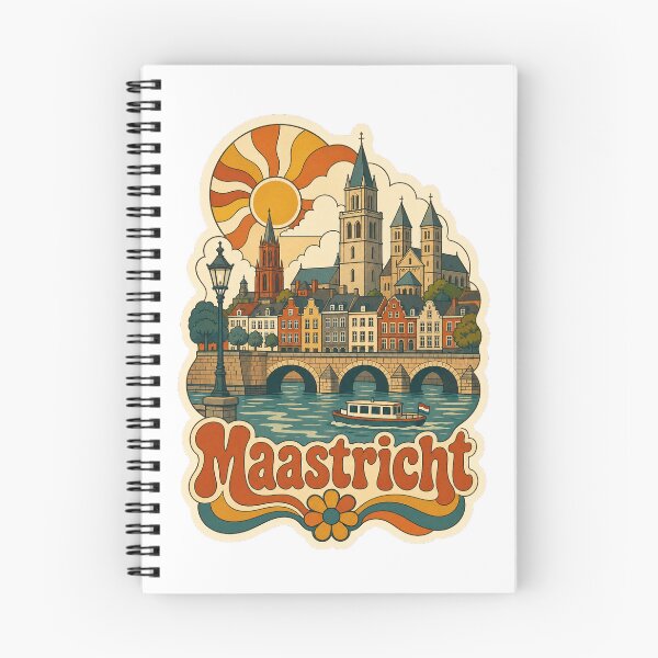 Item preview, Maastricht Netherlands Travel Souvenir - Retro Illustration designed and sold by VisualArtsOasis.