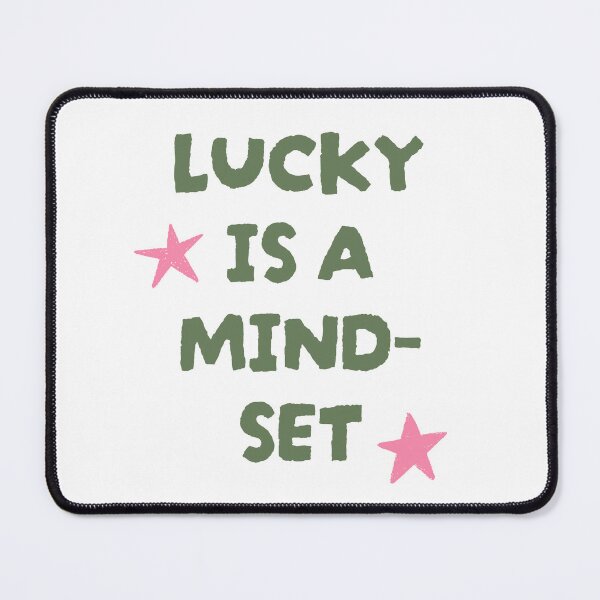 Item preview, Lucky is a mindset – Positive quote minimalist design designed and sold by Atelier 44.
