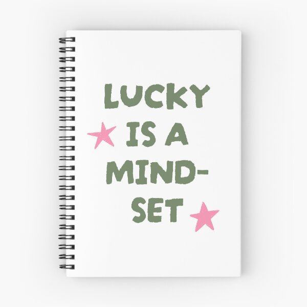 Item preview, Lucky is a mindset – Positive quote minimalist design designed and sold by Atelier 44.