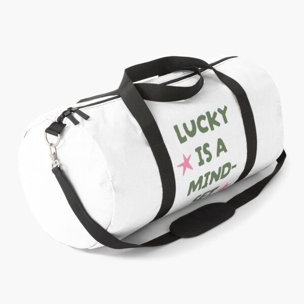 Item preview, Lucky is a mindset – Positive quote minimalist design designed and sold by Atelier 44.