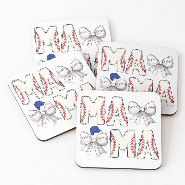 Item preview, Cute Baseball Mama Bow Blue Batting Helmet Sports Mom designed and sold by drchzak.