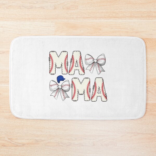 Item preview, Cute Baseball Mama Bow Blue Batting Helmet Sports Mom designed and sold by drchzak.