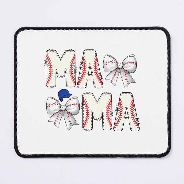 Item preview, Cute Baseball Mama Bow Blue Batting Helmet Sports Mom designed and sold by drchzak.