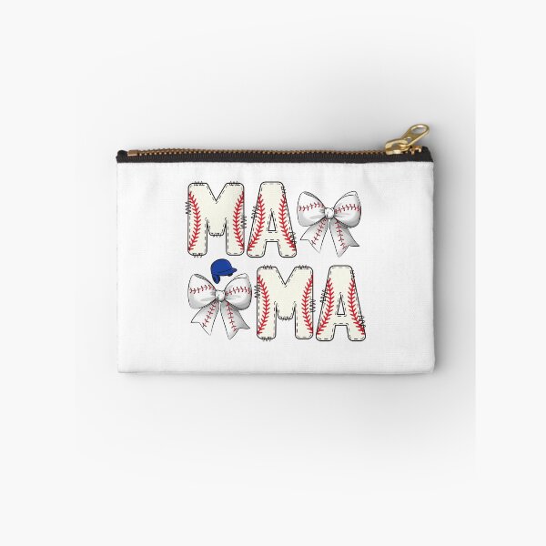 Item preview, Cute Baseball Mama Bow Blue Batting Helmet Sports Mom designed and sold by drchzak.