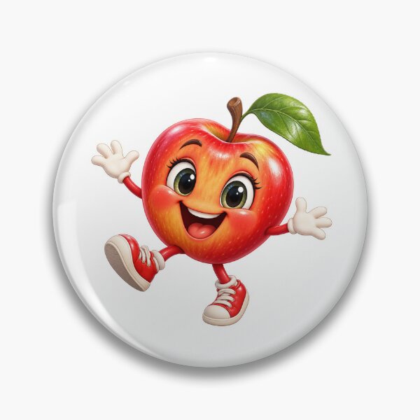 Item preview, A funny animated cartoon style red apple illustration  designed and sold by lafataviola.