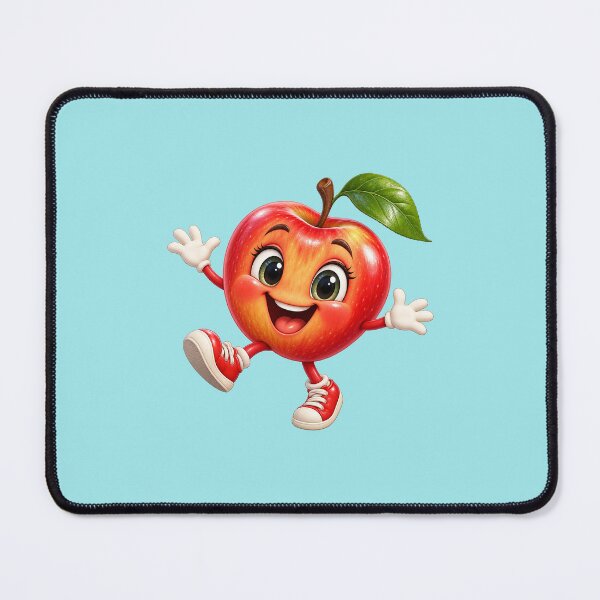 Item preview, A funny animated cartoon style red apple illustration designed and sold by lafataviola.