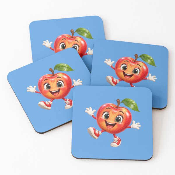 Item preview, A funny animated cartoon style red apple illustration  designed and sold by lafataviola.