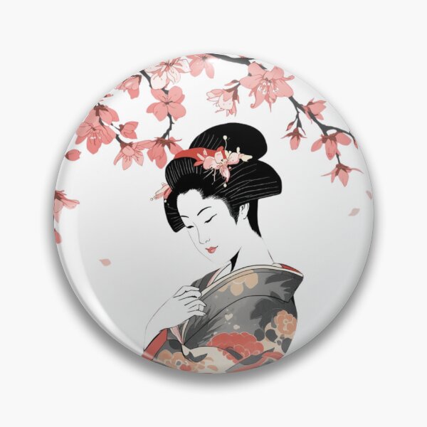 Item preview, Japanese Geisha in Kimono with Cherry Blossoms (Sakura) designed and sold by appareshop88.