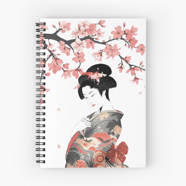 Item preview, Japanese Geisha in Kimono with Cherry Blossoms (Sakura) designed and sold by appareshop88.
