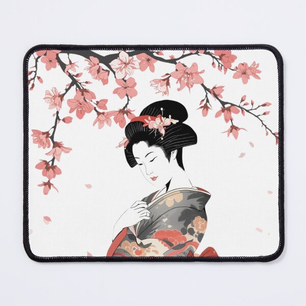 Item preview, Japanese Geisha in Kimono with Cherry Blossoms (Sakura) designed and sold by appareshop88.