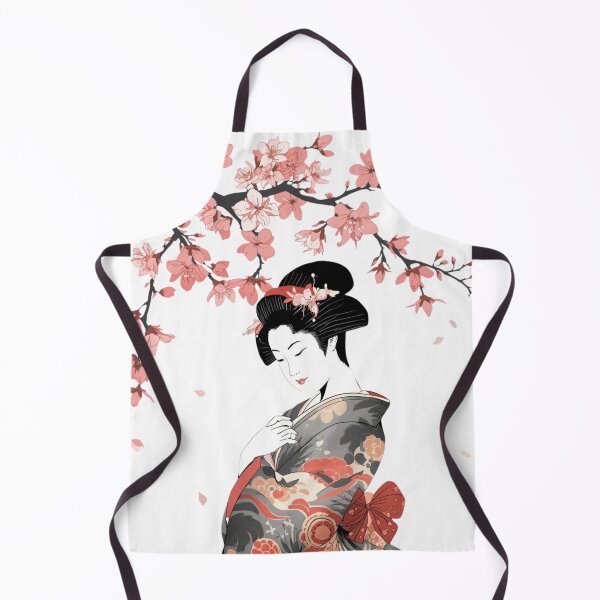 Item preview, Japanese Geisha in Kimono with Cherry Blossoms (Sakura) designed and sold by appareshop88.