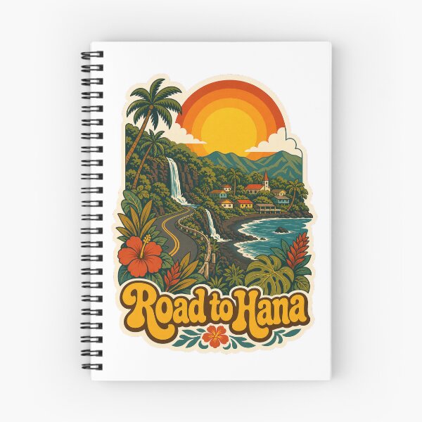 Item preview, Road to Hana USA Travel Souvenir - Retro Illustration designed and sold by VisualArtsOasis.