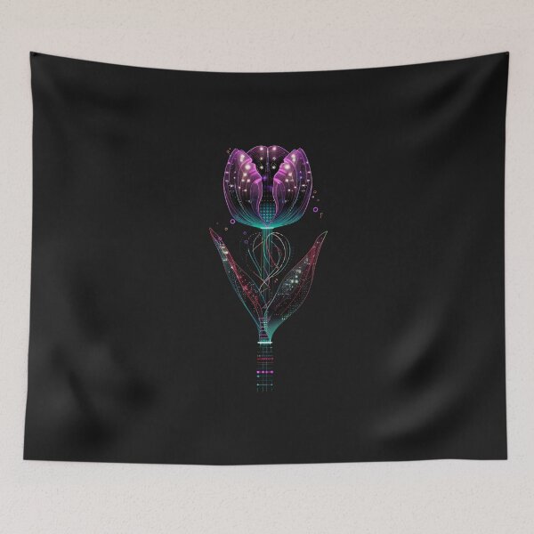 Item preview, glitch tulip  digital error beauty designed and sold by RetroWaveArtCo.