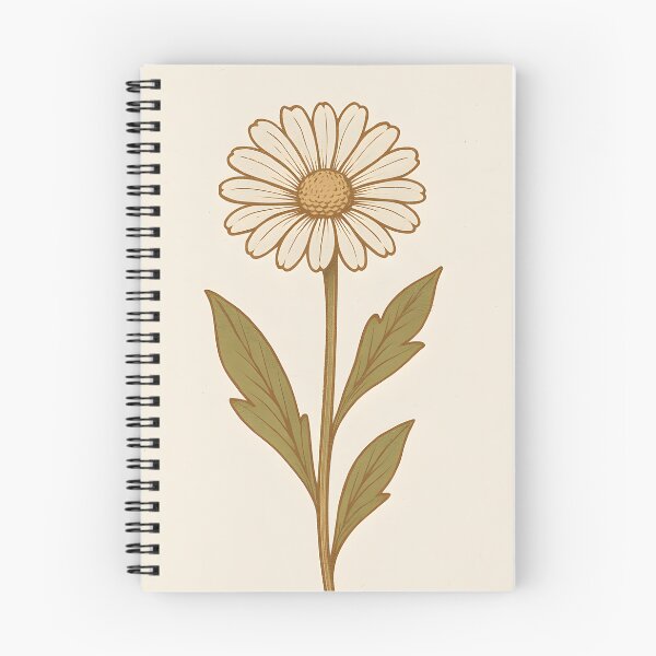 Item preview, April Daisy Birth Flower, Vintage Botanical Floral Illustration designed and sold by NarjaShop.