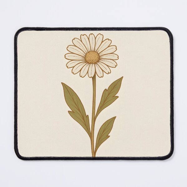 Item preview, April Daisy Birth Flower, Vintage Botanical Floral Illustration designed and sold by NarjaShop.