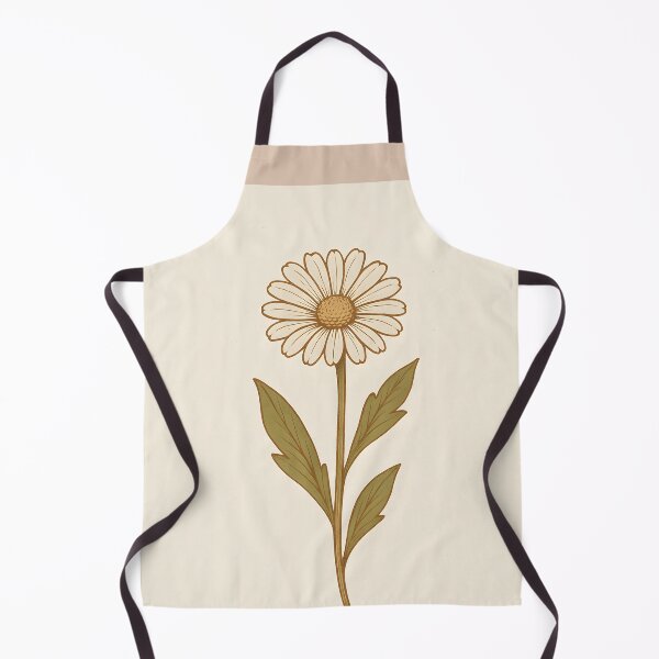 Item preview, April Daisy Birth Flower, Vintage Botanical Floral Illustration designed and sold by NarjaShop.