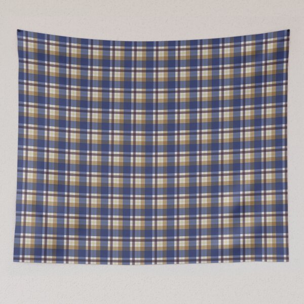 Item preview, Navy Blue and Brown Plaid Pattern – Vintage Preppy Cozy Fall Checkered Design designed and sold by CricketDoodles.