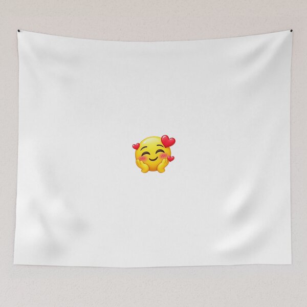 Item preview, Cute Blushing Love Emoji ?❤️ | Adorable Yellow Smiley Sticker designed and sold by Deepstudio09.