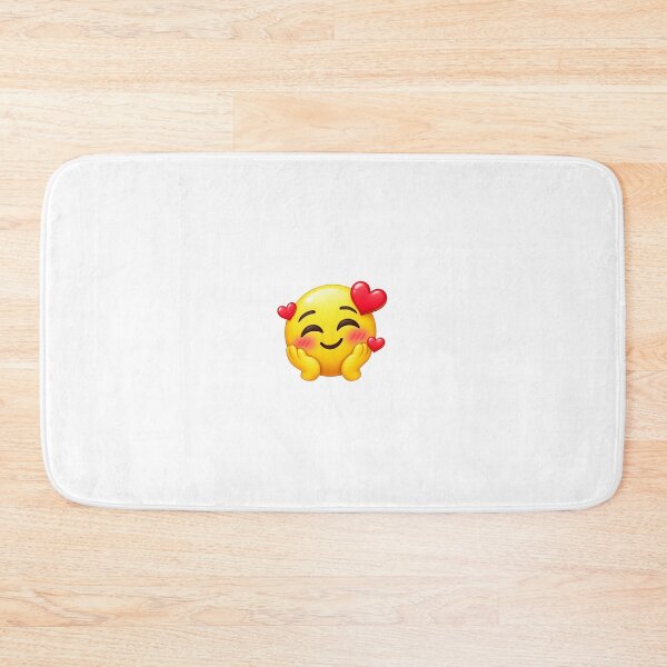 Item preview, Cute Blushing Love Emoji ?❤️ | Adorable Yellow Smiley Sticker designed and sold by Deepstudio09.