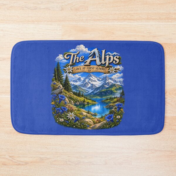 Item preview, The Alps – Love at First Summit | Vintage Alpine Landscape designed and sold by Alpine-Ink.