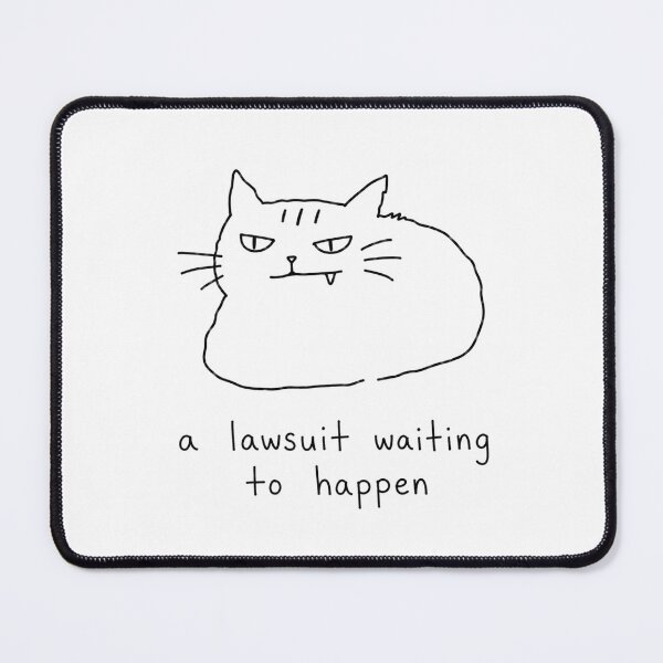 Item preview, A Lawsuit Waiting To Happen - Fanged Cat designed and sold by BadDrawingClub.