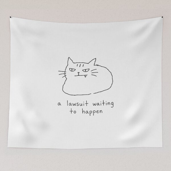 Item preview, A Lawsuit Waiting To Happen - Fanged Cat designed and sold by BadDrawingClub.