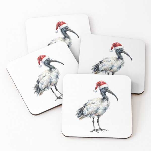 Item preview,  Festive Bin Chicken wearing Santa Hat | Australian Ibis Watercolor designed and sold by SOUFIANE1991.