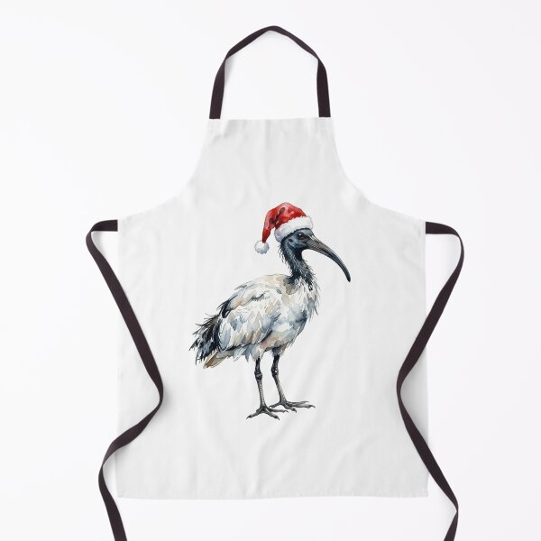 Item preview, Festive Bin Chicken wearing Santa Hat | Australian Ibis Watercolor designed and sold by SOUFIANE1991.